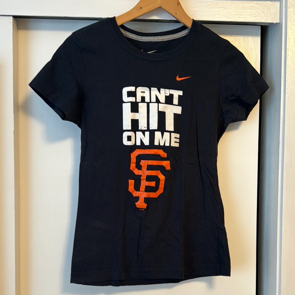 Nike Blue and Orange Short Sleeve Tee